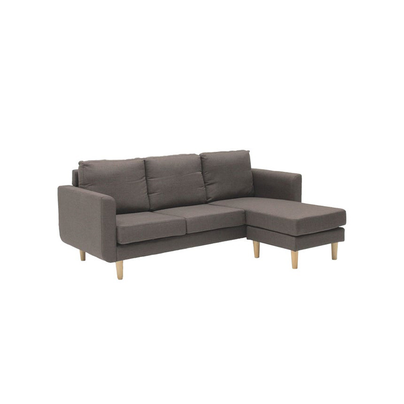 Ansen Corner Sofa 2 Seater + Stool - Brown